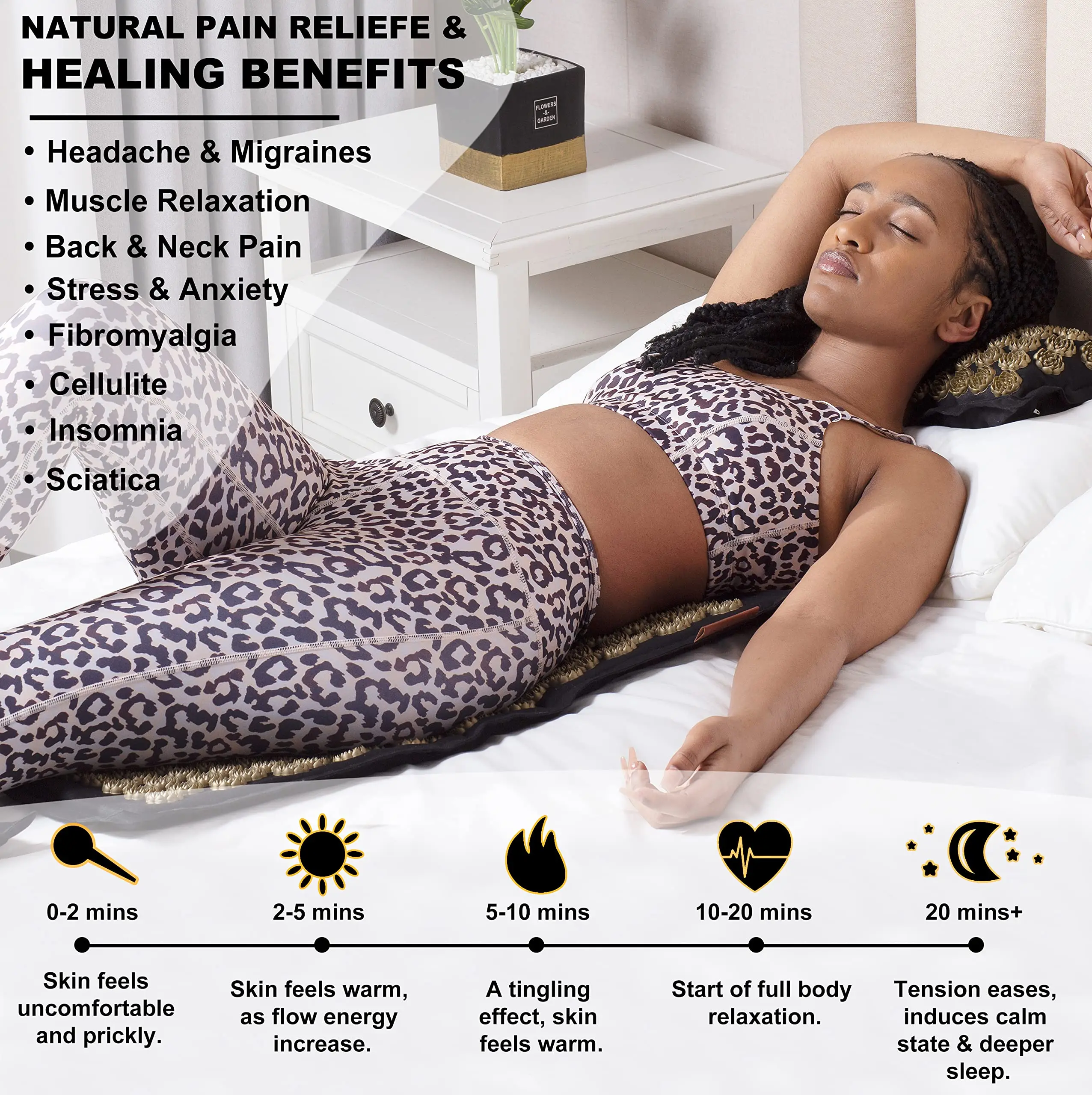 Muscle Relief Acupressure Acupuncture mat Shakti Plastic Spikes Massage Acupressure mat