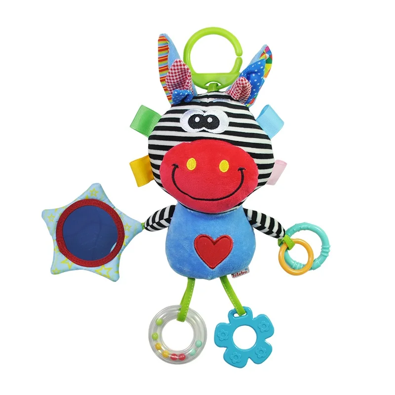 Baby stroller decoration 2022 new hot selling baby wind chime toy plush animal pendant toy wind chime comfort toy