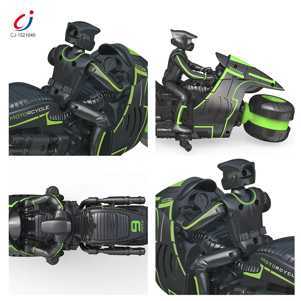 Chengji best sale 2.4G speed RC motorbike vehicle 360 degrees rotating remote control drift stunt motorcycles for kids