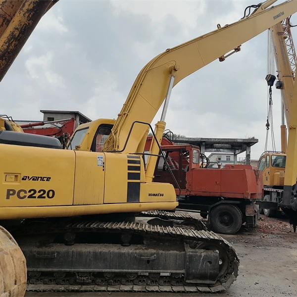 Long Reach Boom Used Komatsu PC220 Excavator For Sale