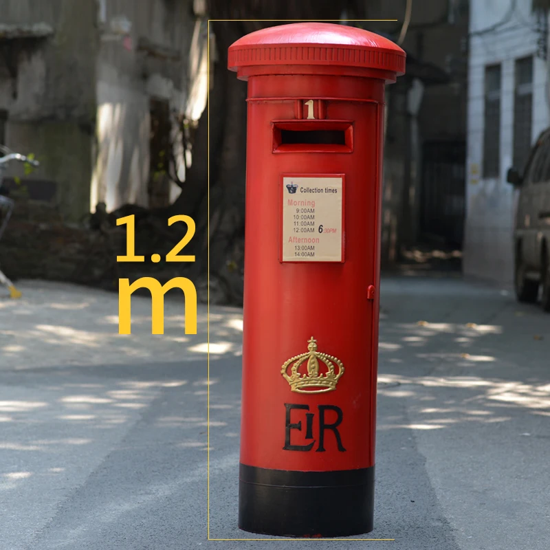 Vintage London street posting box mailbox piggy bank bar clothing store accessories
