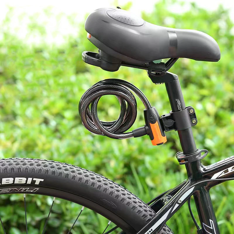 keyless silicone Bike security Lock Combination Chain Bicycle Cable Bikelock custom locks Combination for bicycle