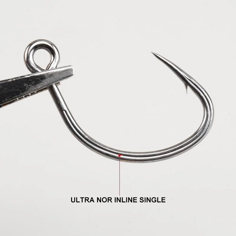 Mustad 10850-UN-TS  1/0 2/0 3/0 High Carbon Steel Large squid Bait fishing Assist slow fast Saltwater Jigging single fish Hooks