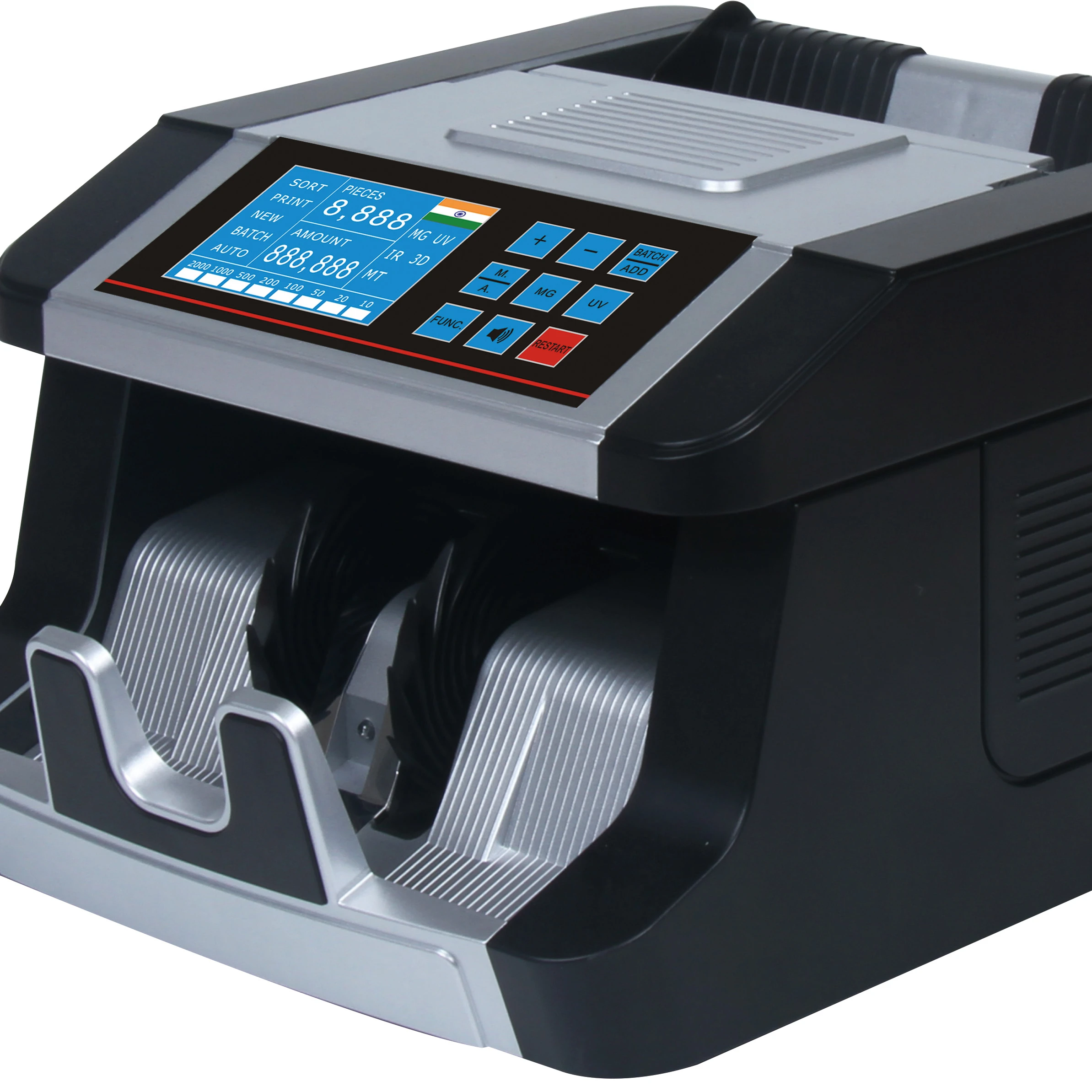 Professional Multi Currency Money Counter Banknote Counter Machine TFT value counter 998