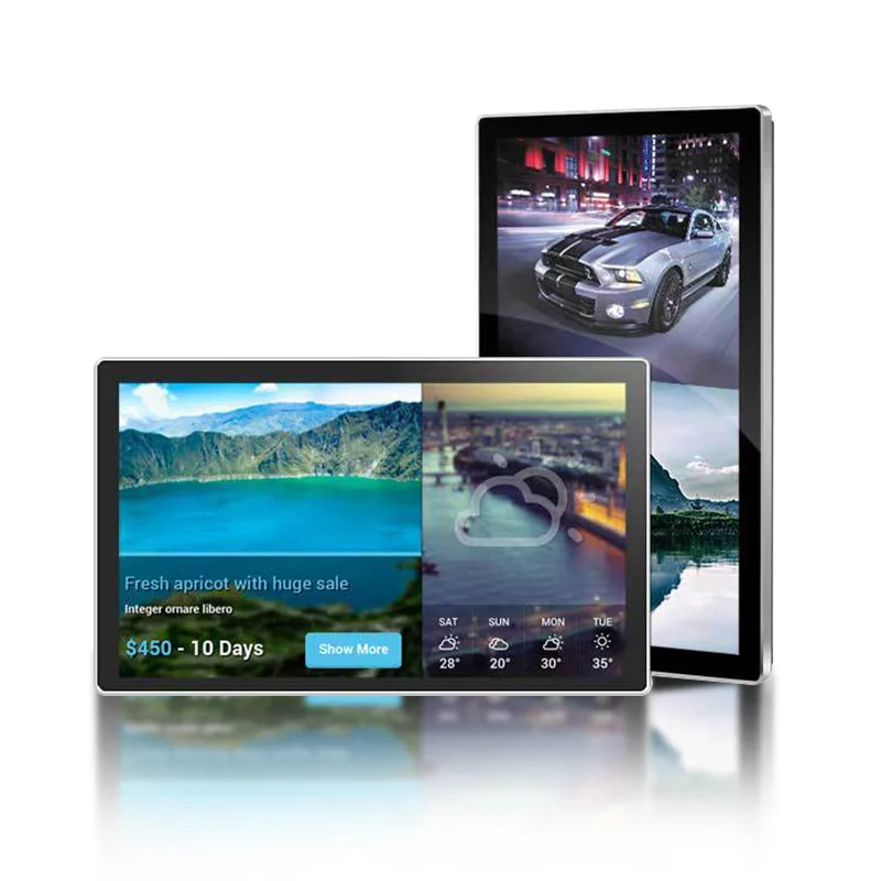 4K коммерческий рекламный медиаплеер настенное крепление Android WIFI ЖК-экран с программным обеспечением дистанционного управления