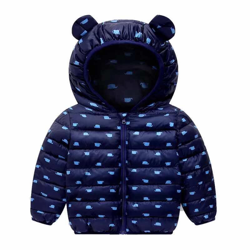 Детский хлопковый костюм Ear, детское утепленное пуховое пальто, цветная теплая куртка для младенцев