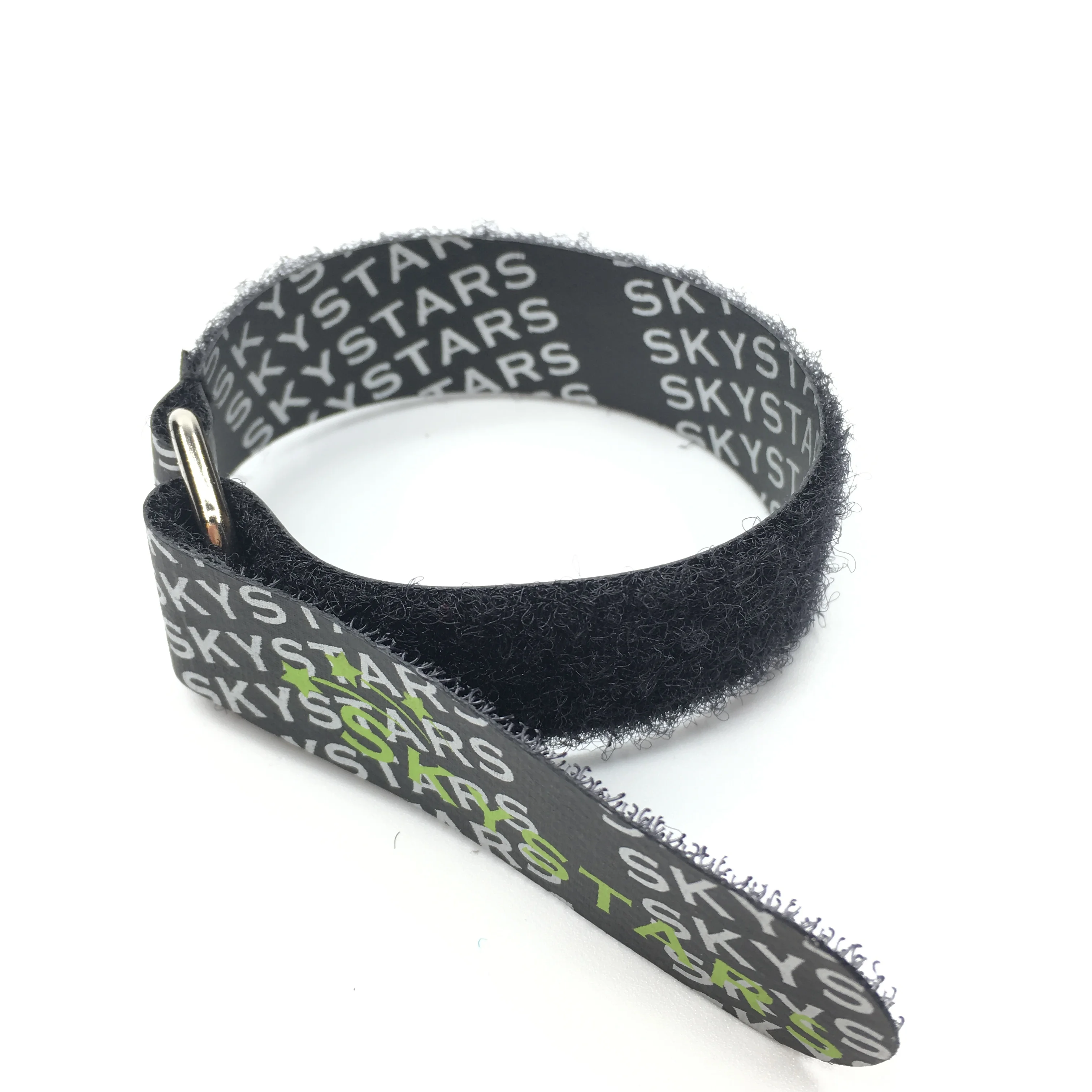 Adjustable Logo printed Hook and Loop Grippy backed with Rubber Silicone Nylon Rc velcroe Straps