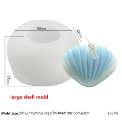 1970 Shell Candle Silicone Mold DIY Ocean Series Conch Plaster Mold