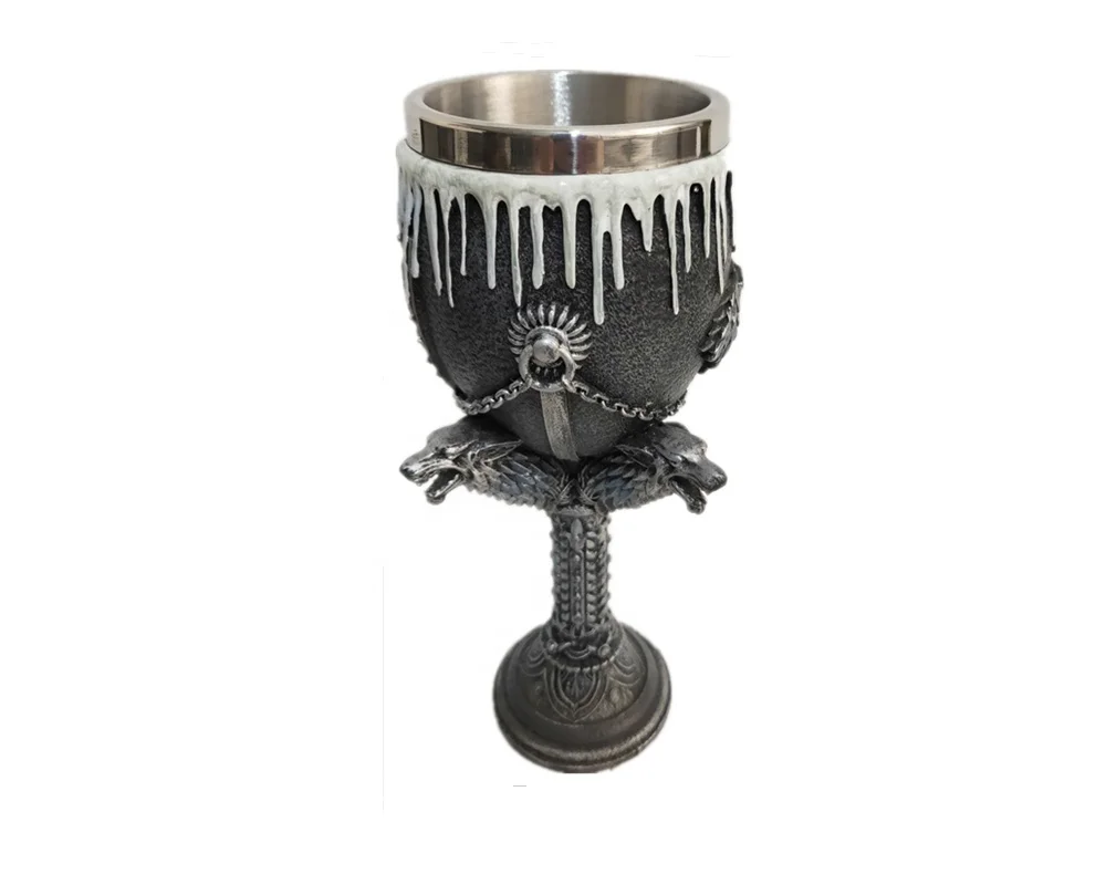Wholesale Custom Stainless Steel Metal Craft Sculpture Goblet For Home Decoration