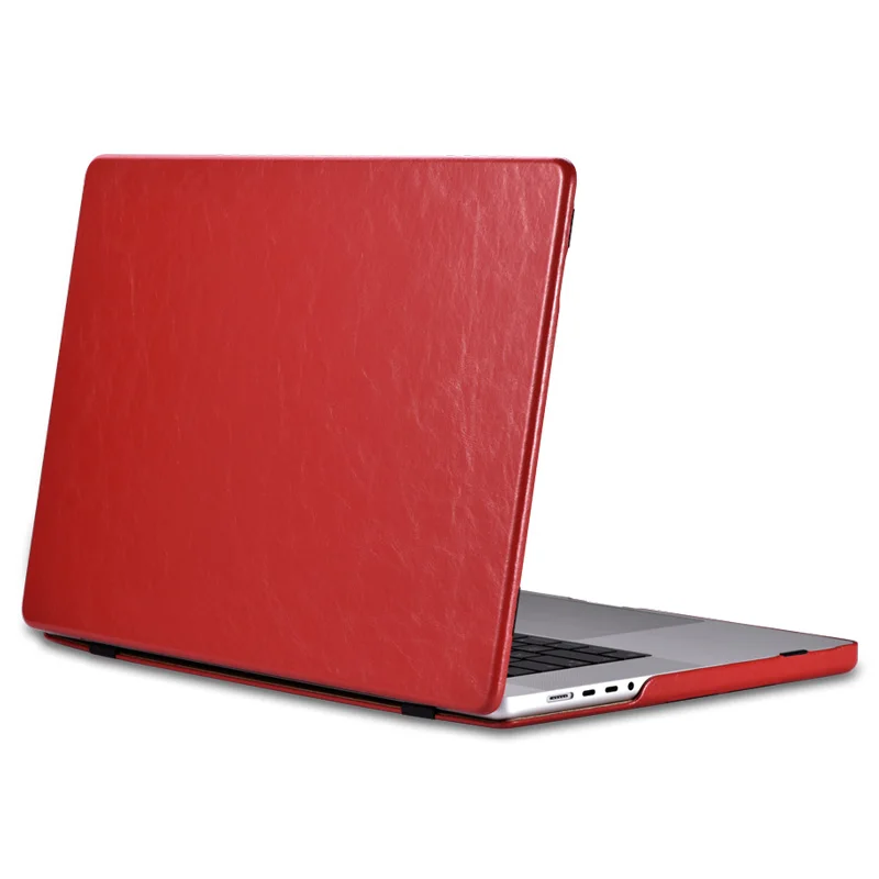 ICARER TOP grain leather Microfiber leather PU Tablet case full protection cases for Macbook Air 13.6 inch 2022 version