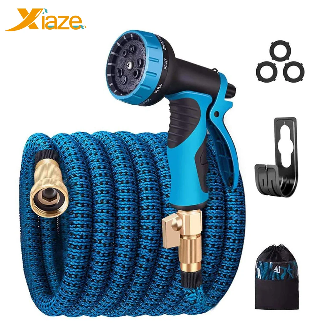 
Hose Pipe Expandable Water Garden Rubber Leak-proof Anti-rusting 25ft 50ft 75ft 100ft Water The Flowers Car Wash with Carry Bag 
