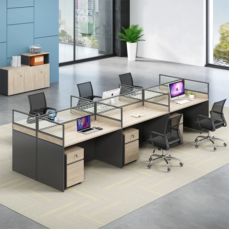 Modern Cubicle Partition Semi Private Mesa De Oficina 2 Personas Office Desk For Call Center