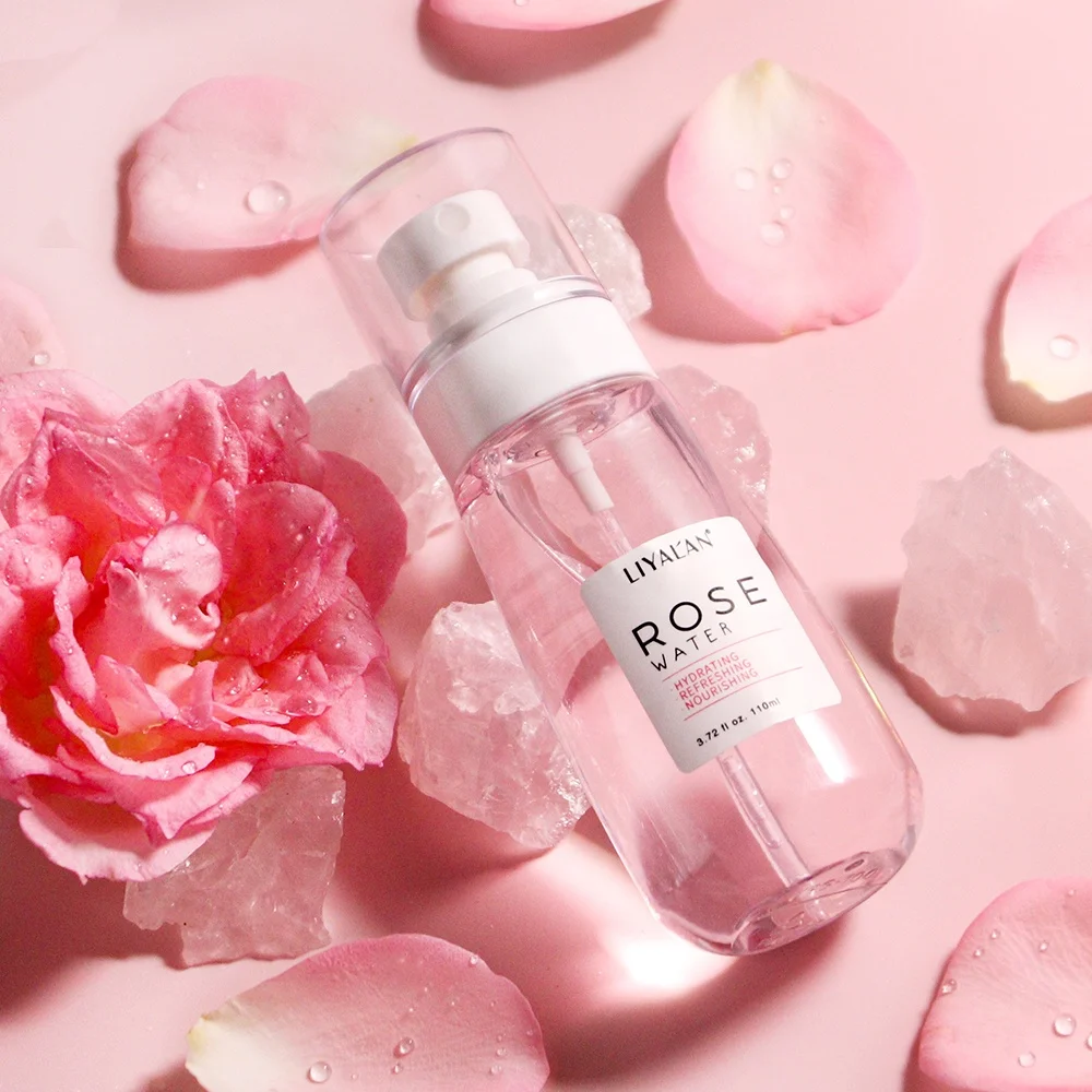 Free Samples Vegan Rosewater Facial Moisturizing Whitening Mist Spray Nourishing Skin Care Rose Water Face Toner