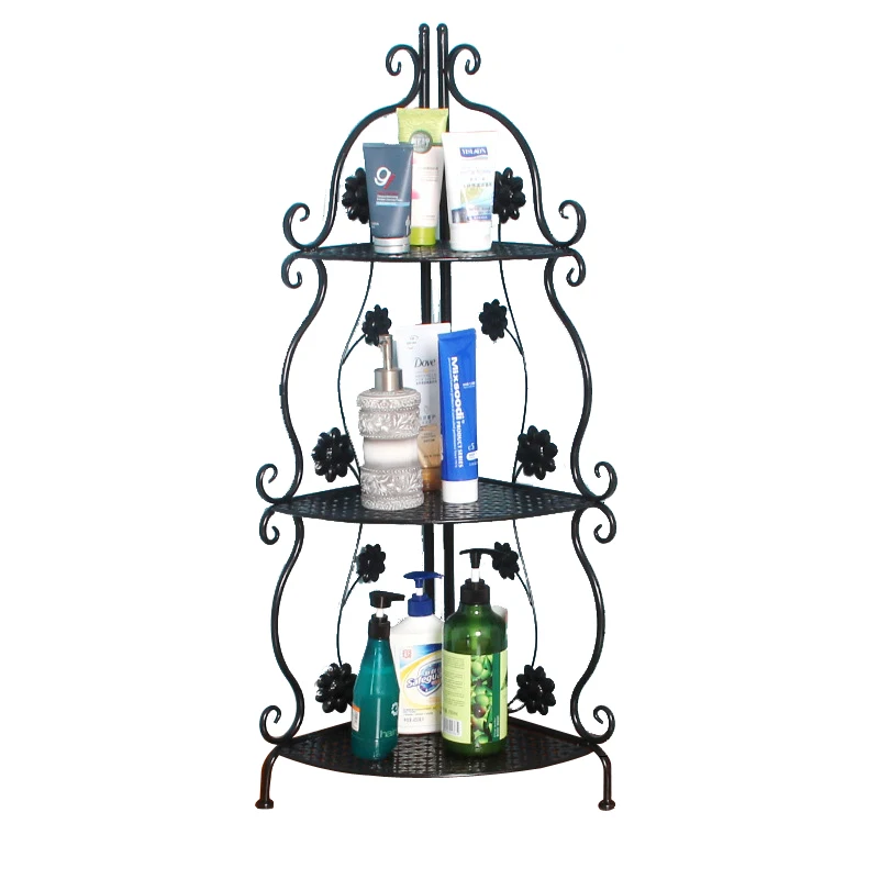 3 яруса стеллаж для хранения с полками из стальных свободностоящая ванная комната угловая полка для хранения Открытый Стеллаж угловой Стеллаж для выставки товаров в форме веера для кухни мебель для гостиной