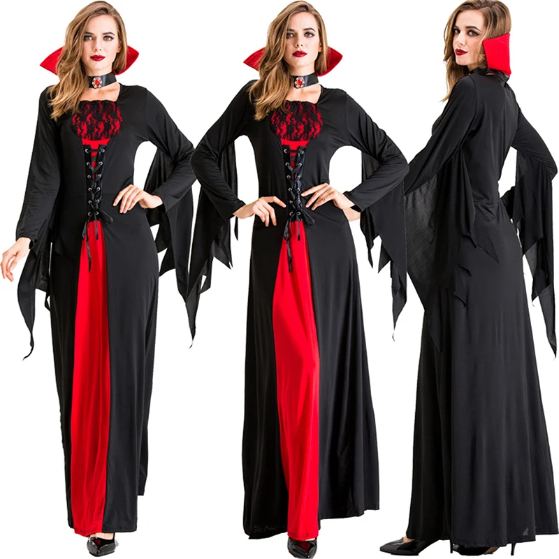 New Halloween Party Dress Cosplay Costume Women Vampire Queen Witches Costumes Halloween Women