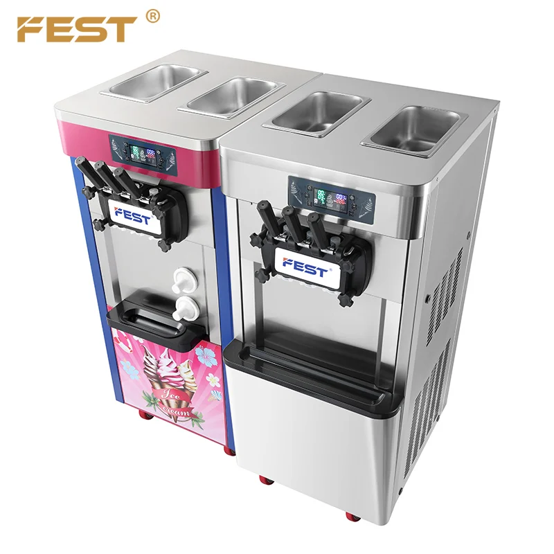 FEST Factory Hot Sell Ice Cream Maker Dual Motor Stainless Steel  Commercial Multifunctional  Ice Cream Machine