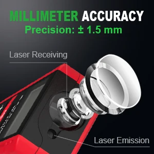 Handheld 80m Laser Distance Meter Length Volume Measurement Diastimeter NF-272L