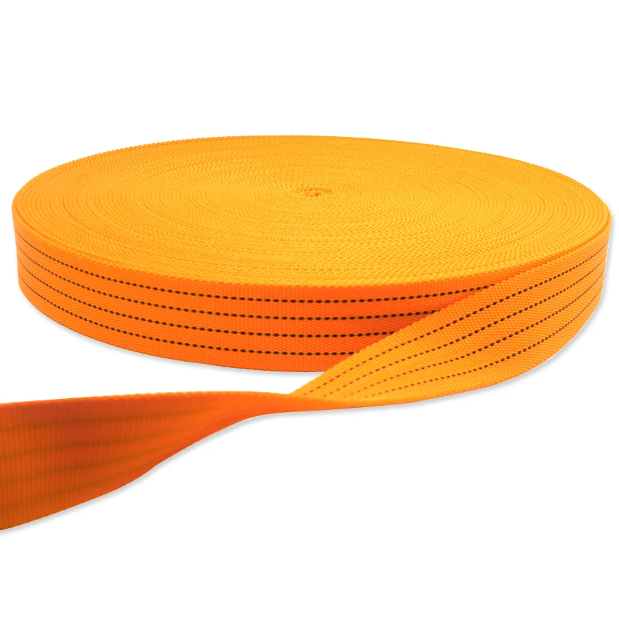 High Quality Customized 2 Inch Width Belts Orange Tie Down Strap Polypropylene Webbing 50mm