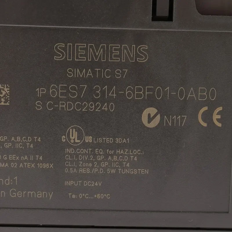 Siemens SIMATIC S7-300 Compact CPU 6ES7314-6BF01-0AB0