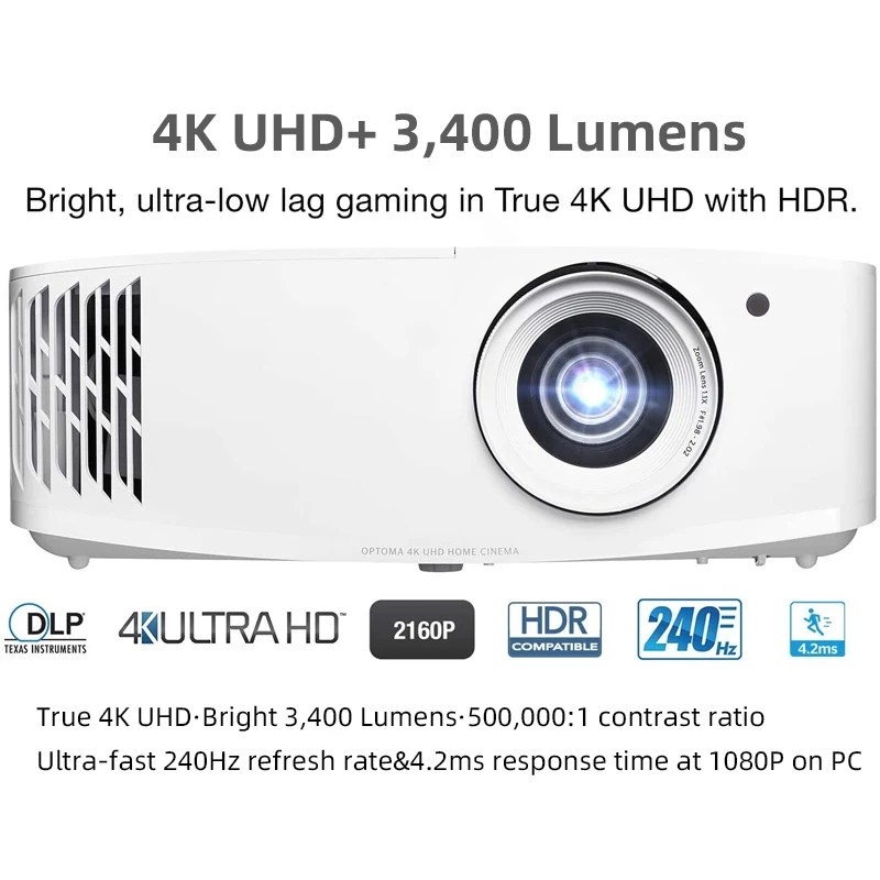 Проектор Optoma UHD506 4K 3840x2160 240 Гц