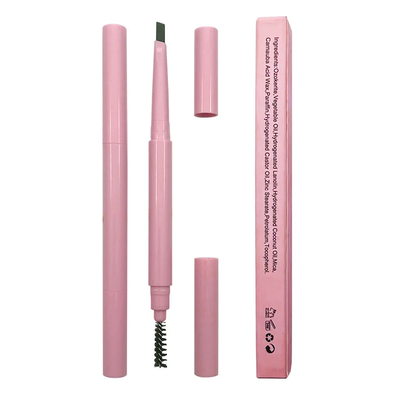 wholesale pink Long Lasting Eyebrow Pencil With Brush Custom Logo Eyebrow Pencils waterproof private label eyebrow pencil