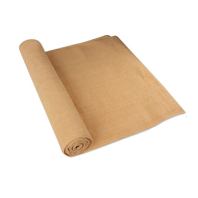 New Mixture Recycled materials beige sun shade net with mono filament or tape