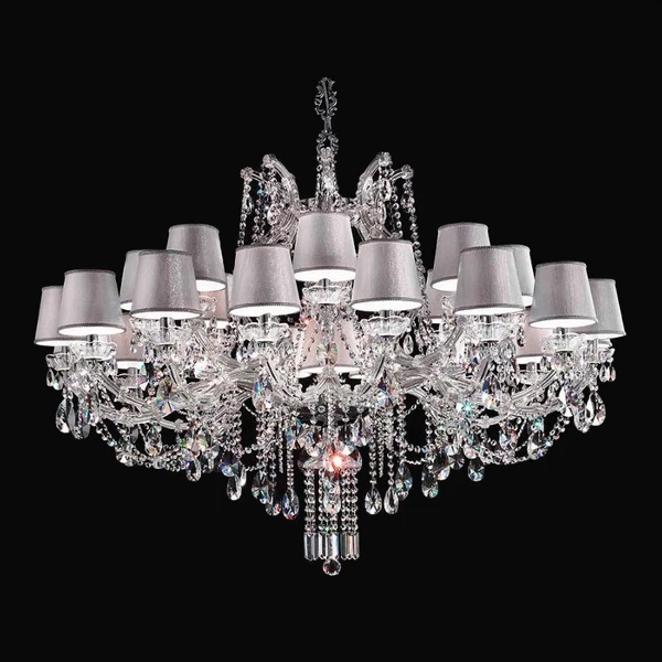 French Style Hotel Ceiling Lighting Art Design Decorative Wedding Luxury K9 Crystal Chandeliers Pendant Lights for Living Room