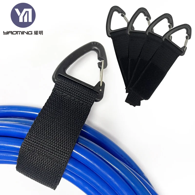 Heavy-Duty Triangle Hook Velcroes Straps - Cable Rope Storage Organizer for Garage Hooks & Extension Cord Management