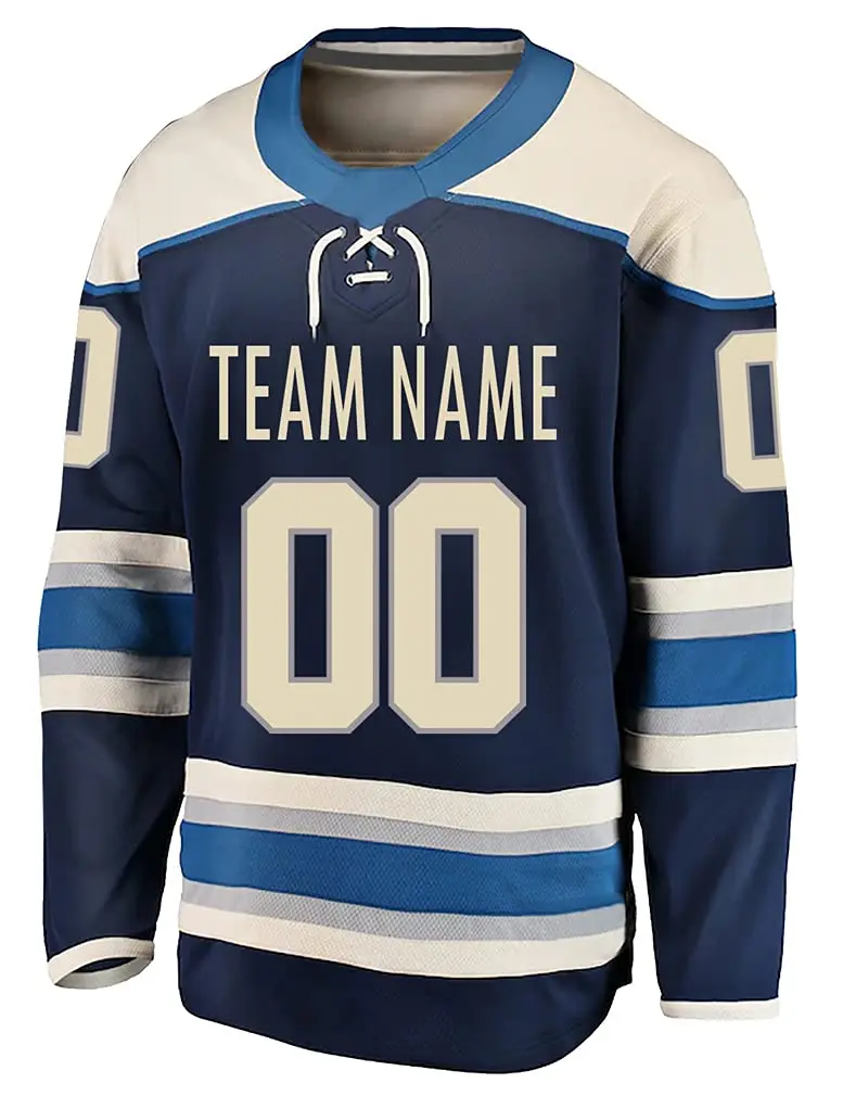 Cheap Custom-made Polyester Wholesale Blank Plain Mens Ice Hockey Jersey