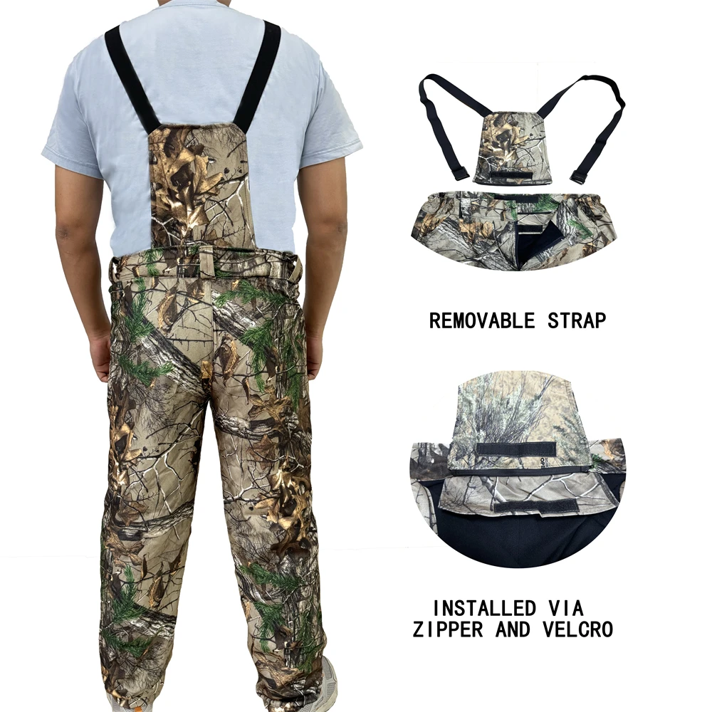 Outdoor Hunting Clothes Jacket and Pants Suit Tree Camouflage Hunting Jackets Men Waterproof Fleece Fishing Hunting Hoodie