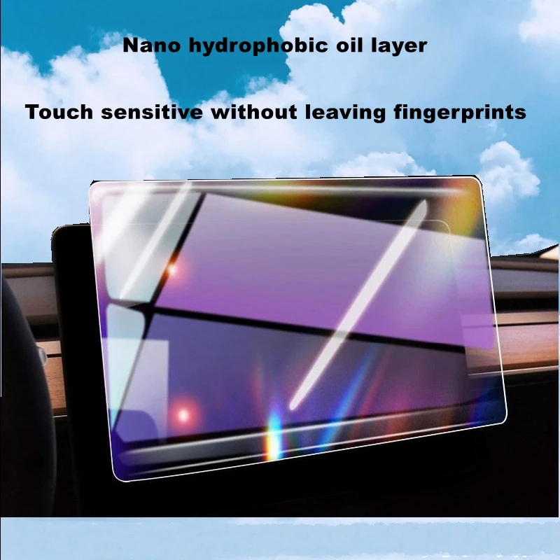 High quality other interior accessories car rear air conditioner screen tempered glass protection film for tesla model 3