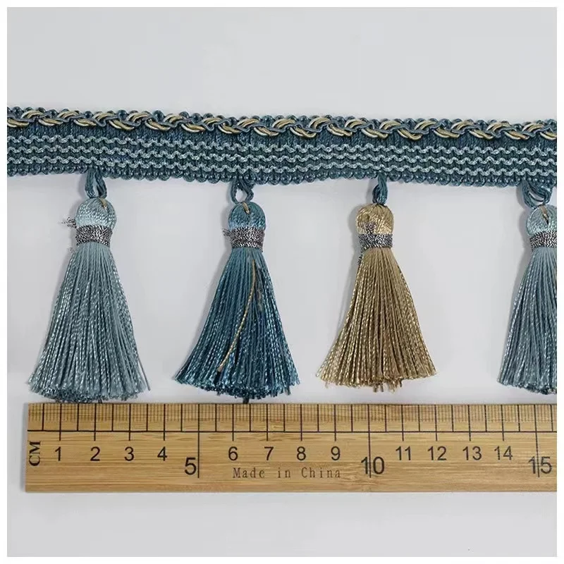 Stocked colorful sewing tassels lace  accessories pom pom trim for curtain new decorative tassels