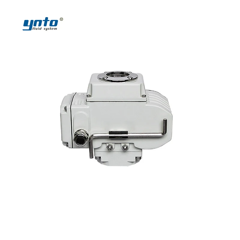 YNTO custom size electric actuator AC230V AC110V AC24V DC24V DC12V integrate electric actuator for butterfly ball valve