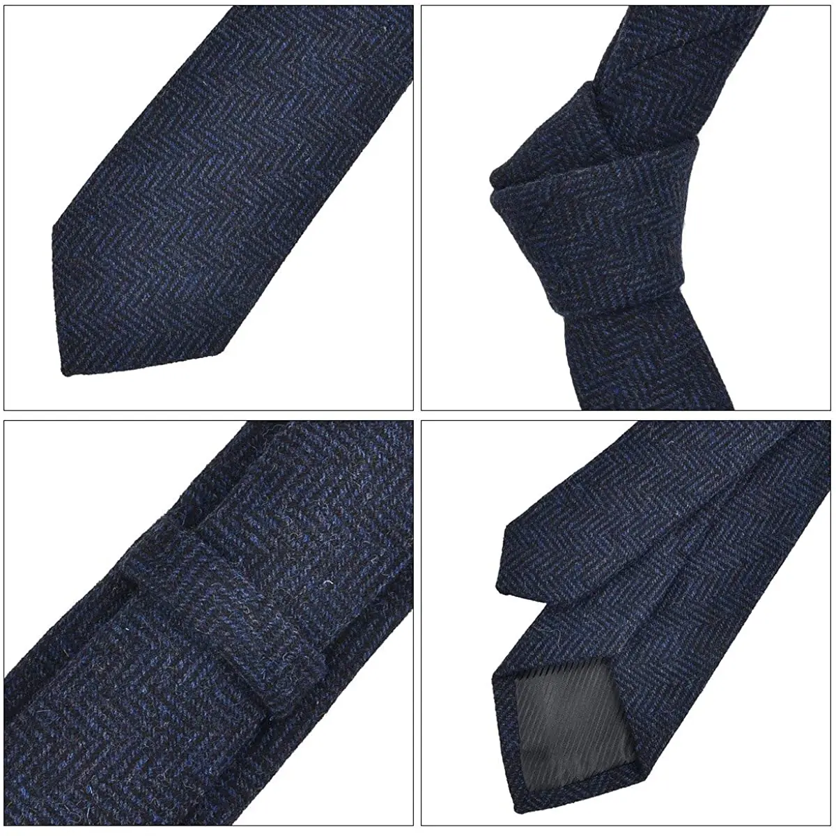 Silk Wool Ties Men Plaid Business Wool Necketie Wholesale High Quality  Mens Classic Fashion Handmade Retro Wool Neck Tie