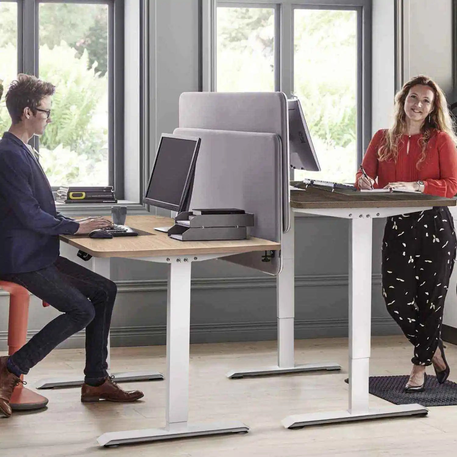 High Quality Ergonomic Rising Desk Steel Table Height Adjustable For Sit To Stand Desk Standing Computer Desk