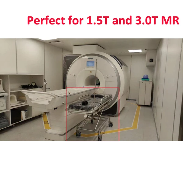 MR conditional transport stretcher  / height adjustable/ for 1.5T and 3T MR equipment/ CE certified