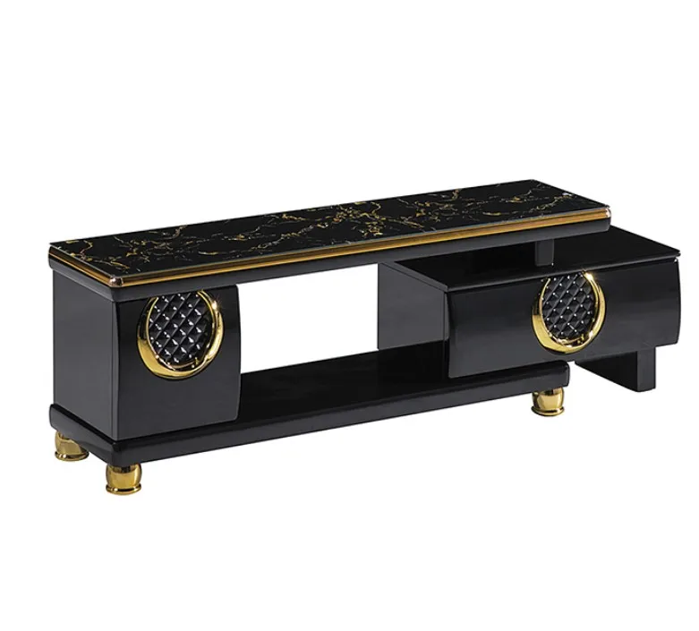 2021Good quality living room furniture modern TV ark Antique style TV stand MDF wood table top TV stand.
