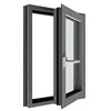 Customizable Tempered Glass Double Glazed Aluminum Push Out Single Casement Windows With Mosquito Net