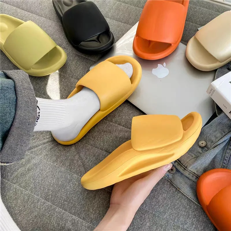 Latest design men soft thick-soled leisure EVA hotel Out Wear Thick Sole unisex wholesale bathroom slippers for women