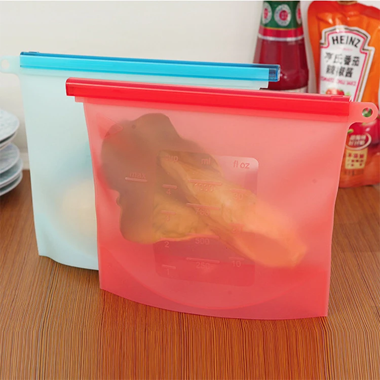 Wholesale price fresh melons fruits vegetables breast milk sandwiches reusable sealed zipper silicone food storage bag