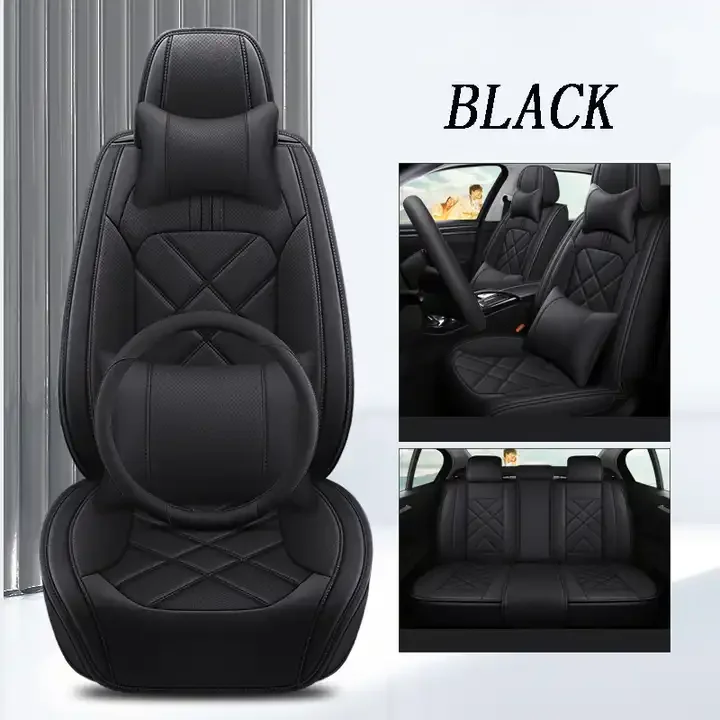 High Quality Four Seasons Universal Luxury Car Seat Cover for PVC Leather Material Well Fit 5 Seats Car Model