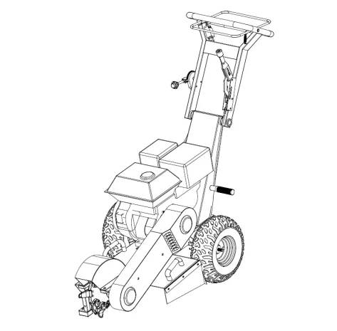Forestry Garden Use Mini Petrol Loncin Engine 9 Teeth Stump Grinderr with Safty Bar