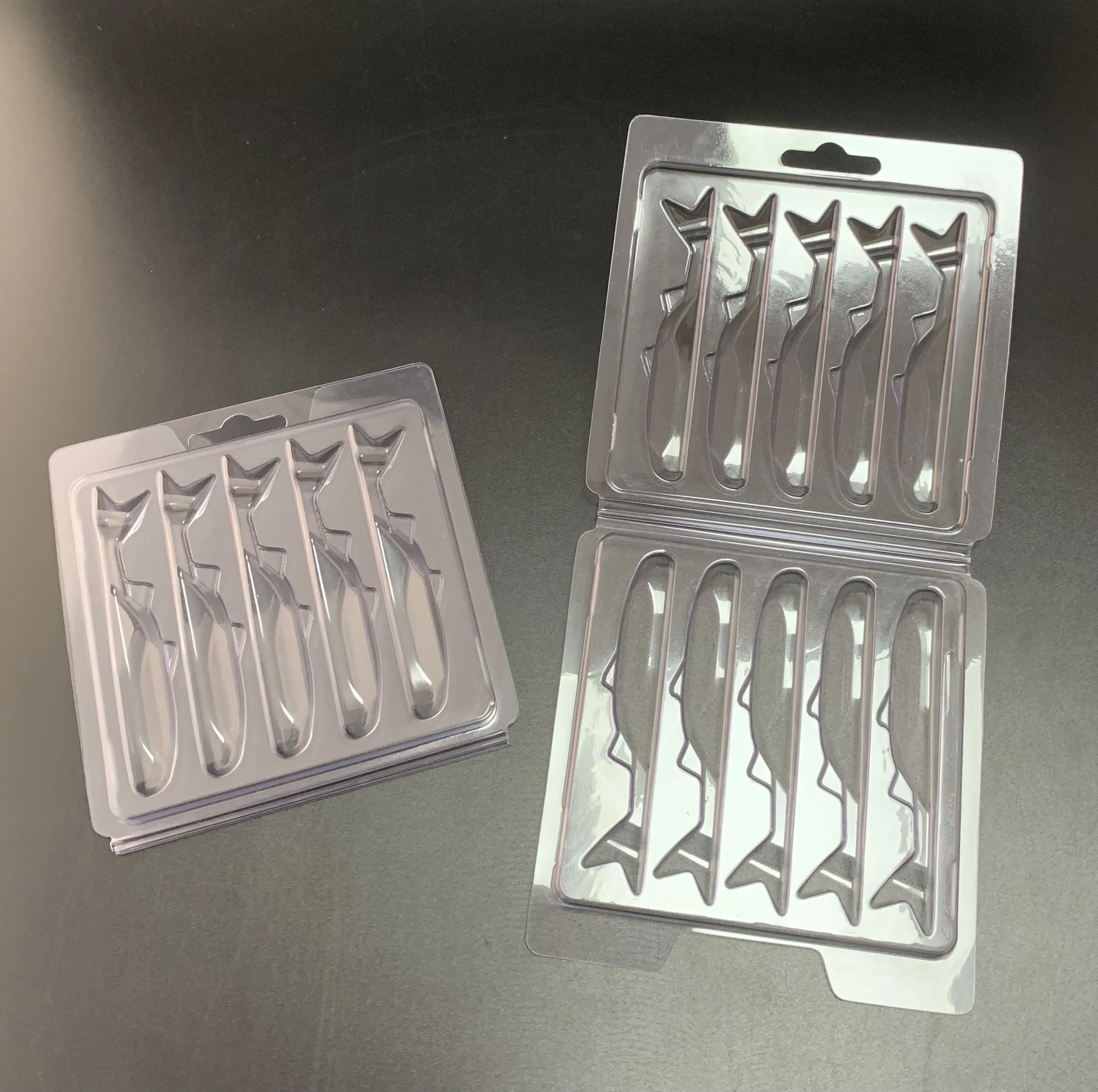Wholesale Custom Pvc Clamshell Fishing Lure Package Fishing Lure Blister Tackle Boxes Clamshell Fishing Lure Clamshell Packaging