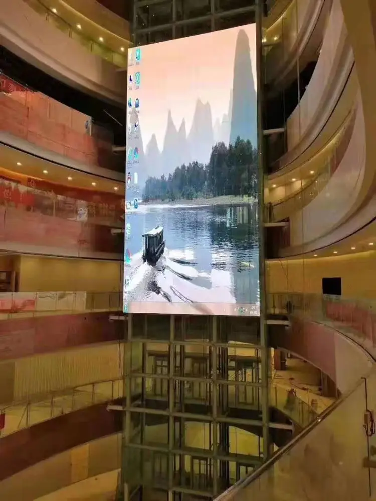 p2 Glass window curtain indoor  video wall showcase advertising led transparent display screen pantalla led  interior vidrio