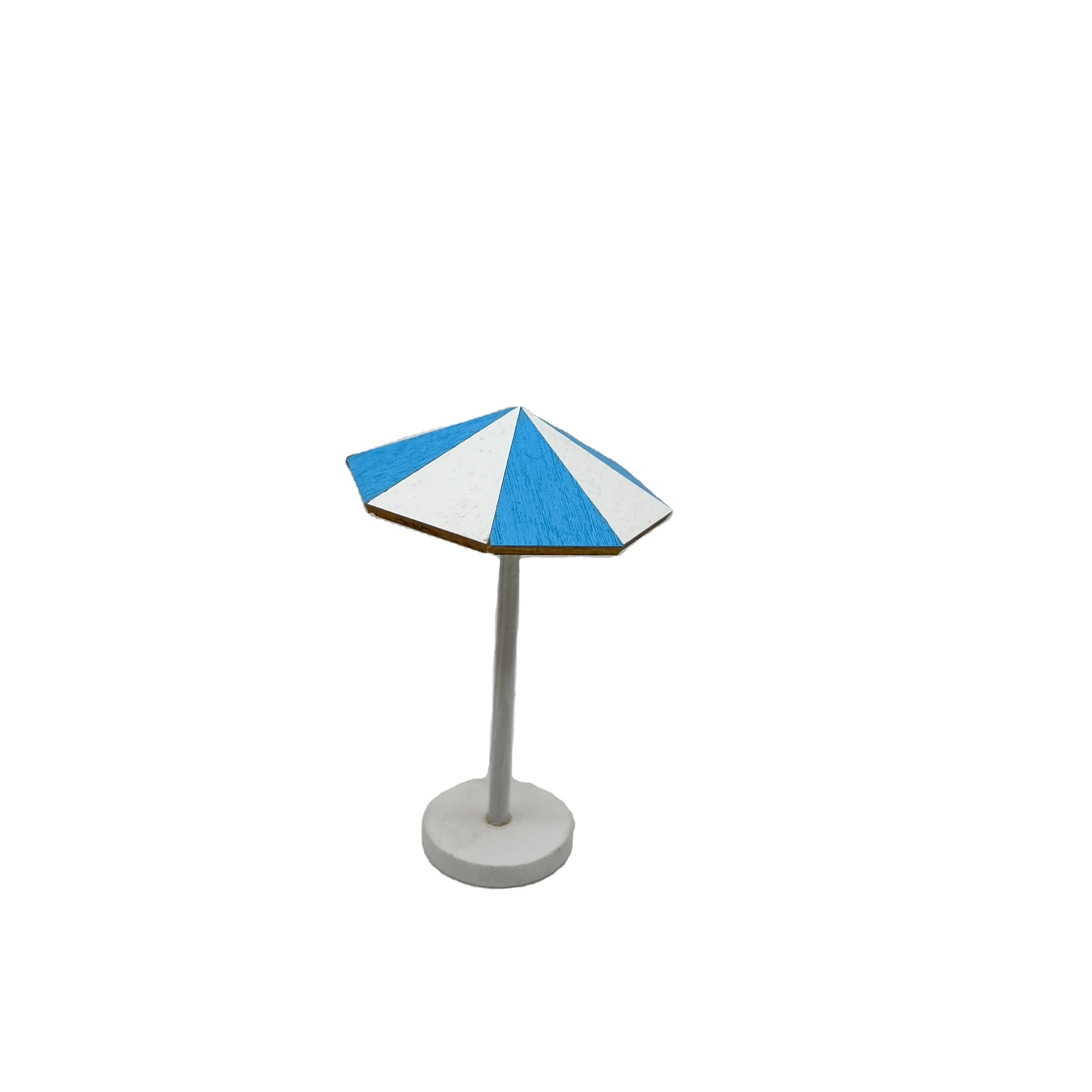 Elf outdoor ornaments blue beach umbrella for kids miniature doll house diy miniature toys