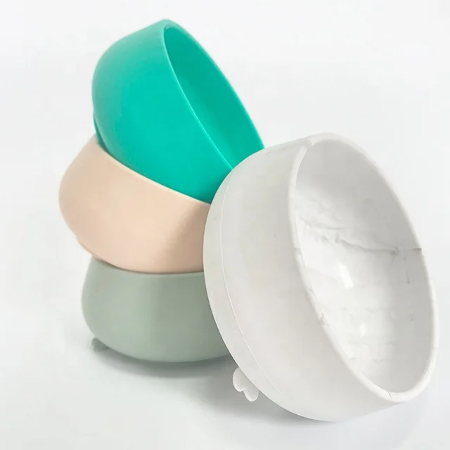 Eco friendly non toxic 100% food grade LFGB standard non spill soft silicone bowl for kids toddlers baby feeding bowl