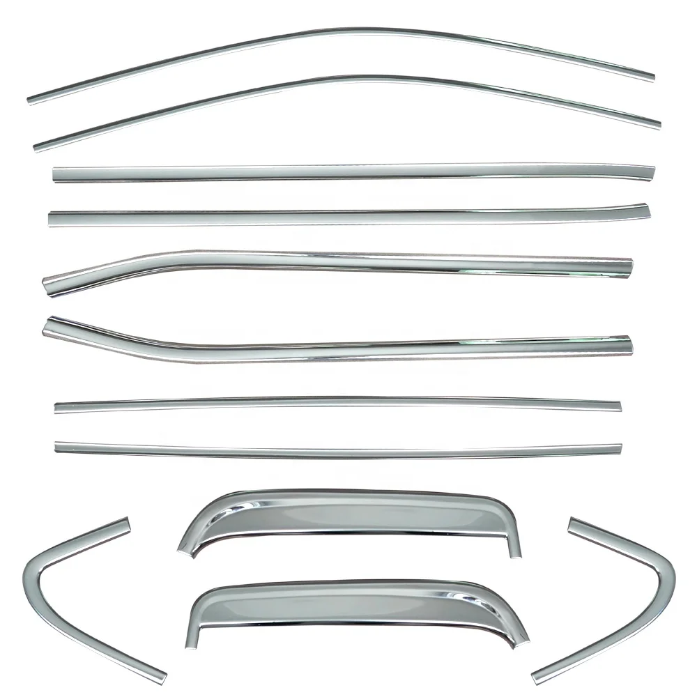 For Chevy Silverado 1500 Door Window Sill Molding Strip Trim Cover ABS Material Glossy Black  Car Other Exterior Accessories