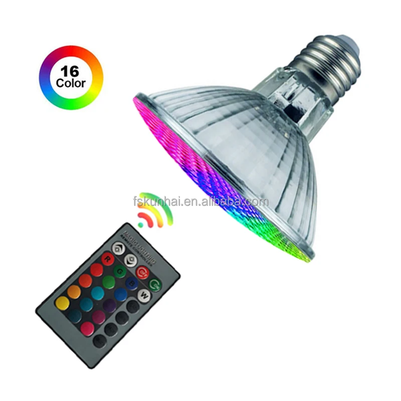 RGB color adjustable light 16 colors intelligent remote control LED PAR20 PAR30 PAR38 spotlights KH-OSR-RGB