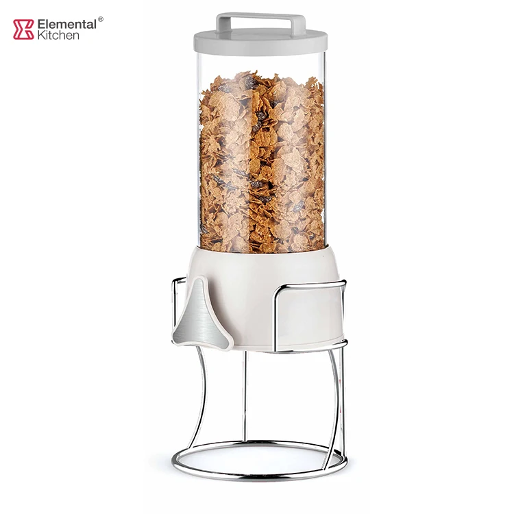 high borosilicate glass cereal dispenser with silicone seal lid
