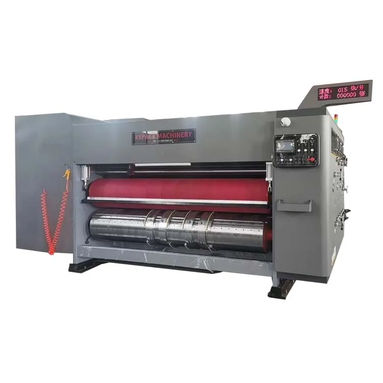 Multi colors high speed corrugated board carton box  printing slotting die cutting machine with PLC system for fruit boxes